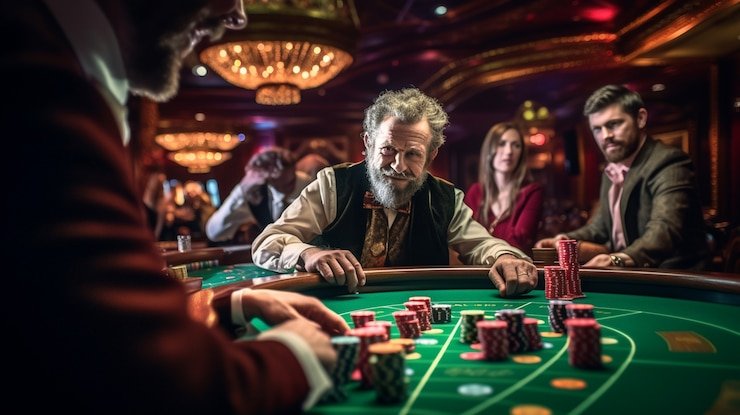 Blackjack table with multi-hand cash-out interface